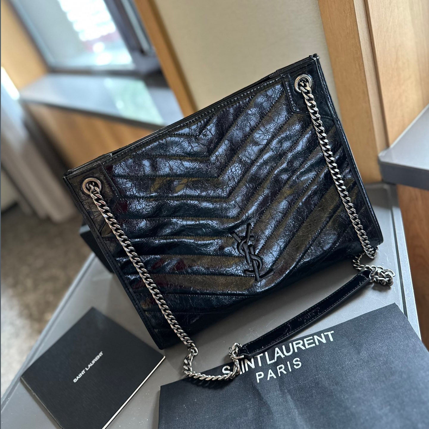 Ysl Niki Tote genuine cowhide commuter bag XC24092405