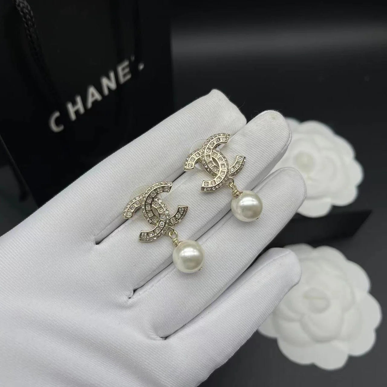 Fashionable Tassel Full Diamond Earrings 1024010313