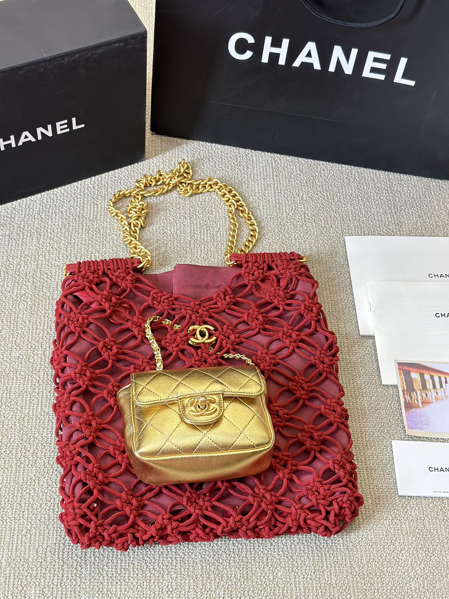 CNL 21A Velvet Net Bag with Letters 0724090401