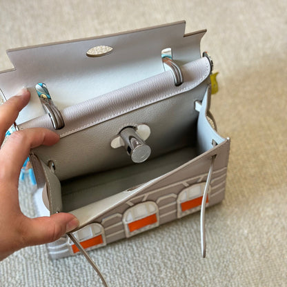 H classic pure leather handbag XC24100905