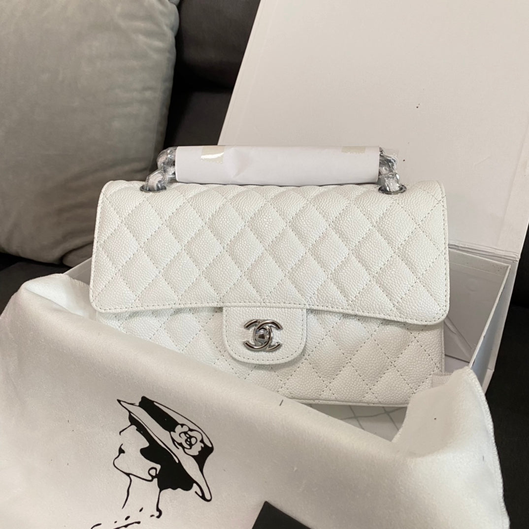 Flap Handbag With Silver-tone Metal