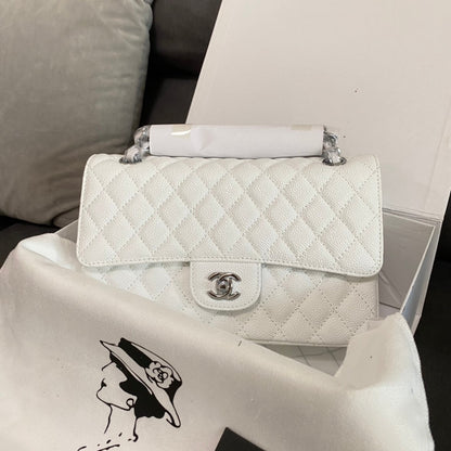 Flap Handbag With Silver-tone Metal