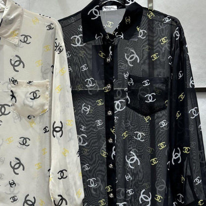 Fashion Letter Printing Old Flower Sunscreen Shirt 1024042620