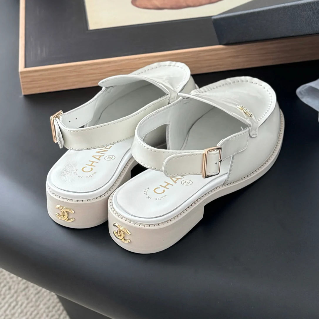 25c new 3cm heel buckle back strap sandals 1025032819