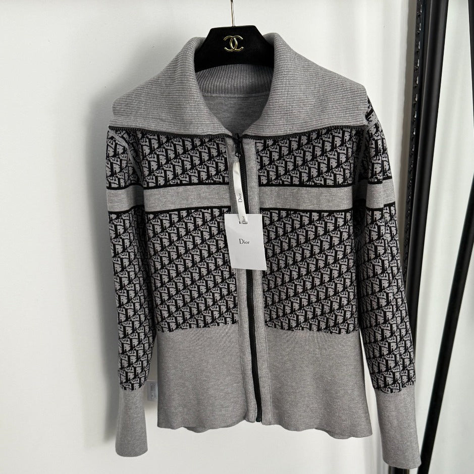 New Reversible Lapel Zipper Jacket 1025092322