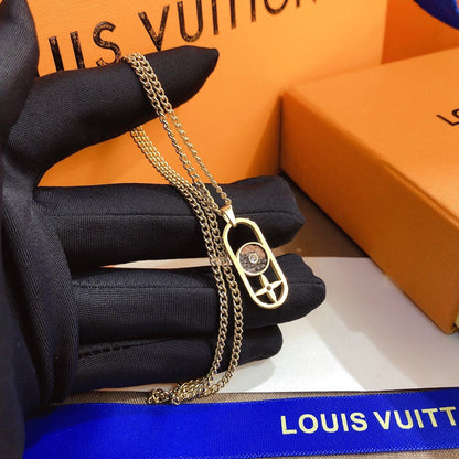 L Family Vintage Leather Necklace 1025092224