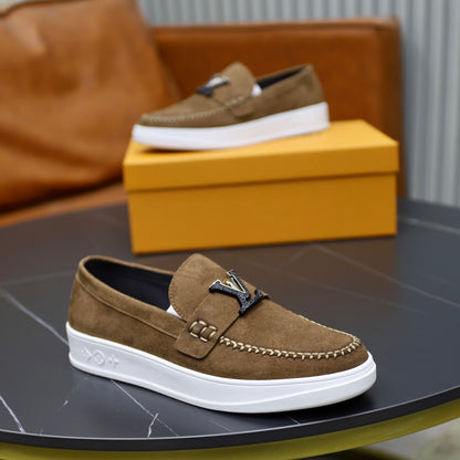 Lvv cowhide casual slip on shoes 0724091604
