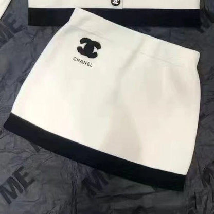 New Women's Clothing French Knitted Cardigan Sweater Skirt Fashion Two-Piece Suit 1024030607