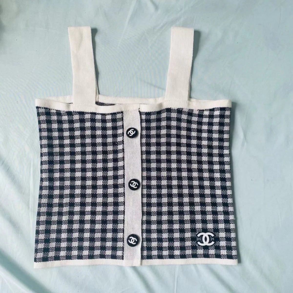 New Check Sling Spice Knit Top 1024072203