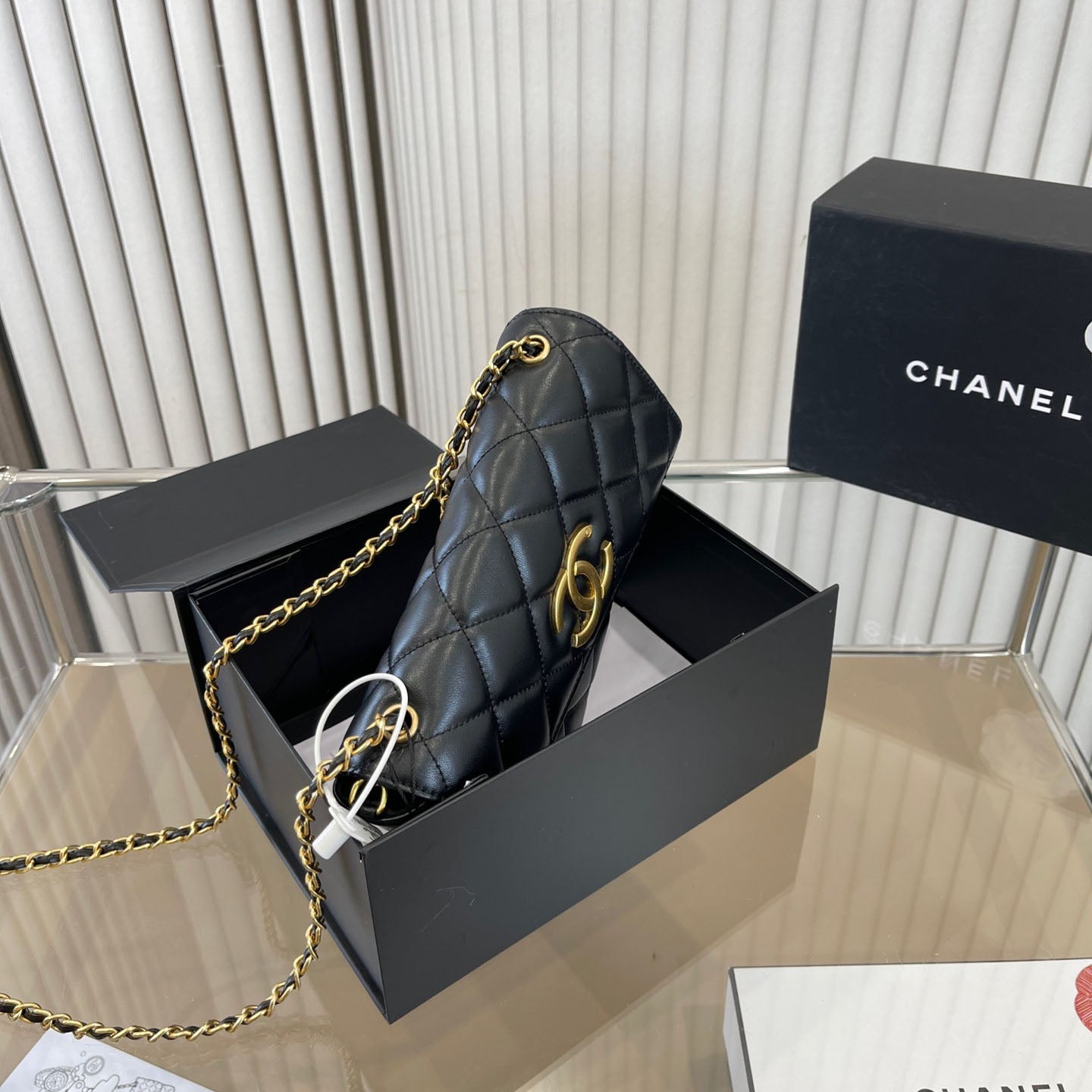Black Exquisite Luxury Chain Bag WLFBG23021714