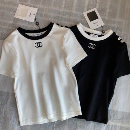 New Fashion C logo Summer Women's T-shirt-PD05202333102  1