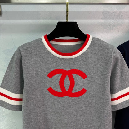 CNL fashion round neck knitted short sleeves 0725030101