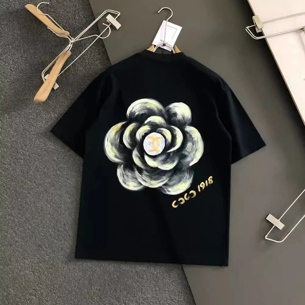 New fashion and versatile printed short sleeves 3D1025020710