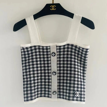 New Check Sling Spice Knit Top 1024072203