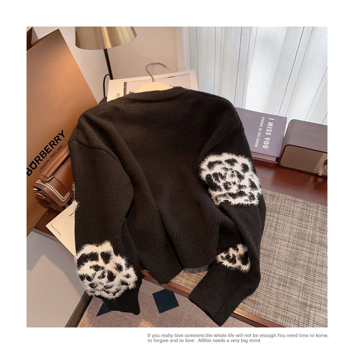 Small Fragrant Style Camellia Women's Autumn And Winter Sweater -PD052023122803