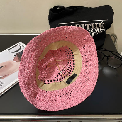PRD fashion hand-woven straw bucket hat 0724062401