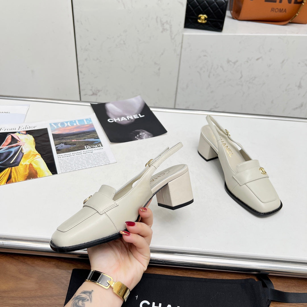 Chane1 top fashion classic flat toe thick heels 0724030818