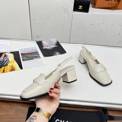 Chane1 top fashion classic flat toe thick heels 0724030818