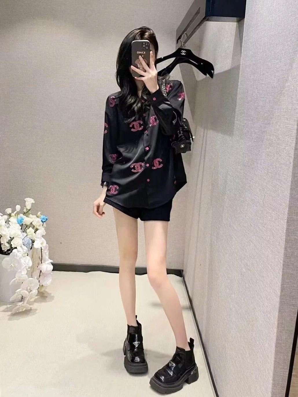 New Versatile Loose Long Sleeve Shirt 1024042910