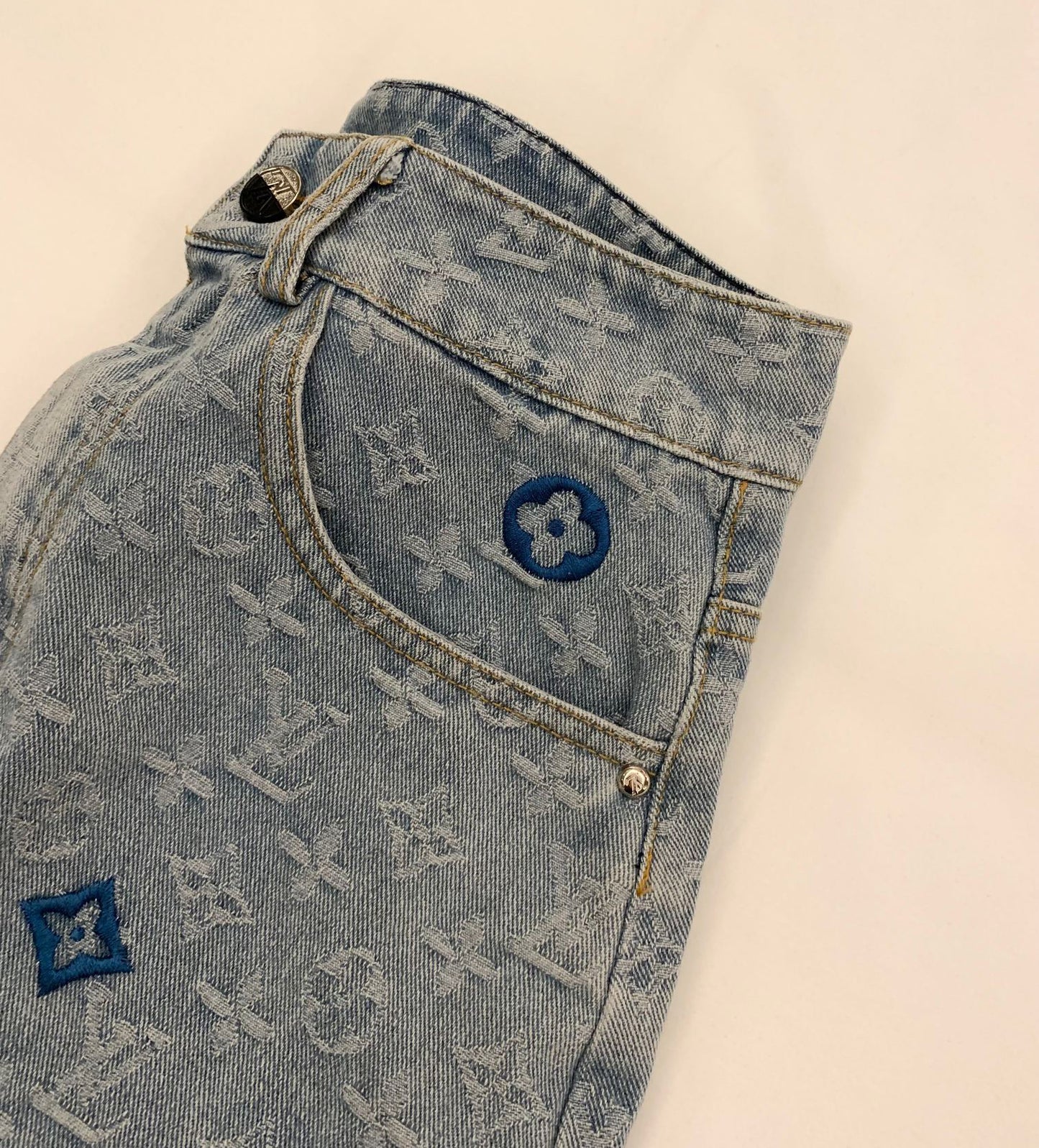 Embroidered jacquard denim skirt 1824042612