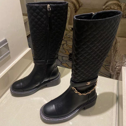 CNL rhombus metal chain boots 1824092702