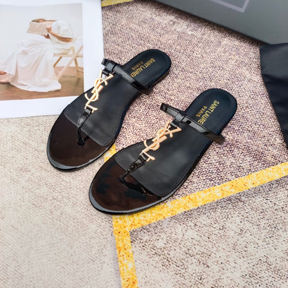 YS metal logo flat sandals 0724072401