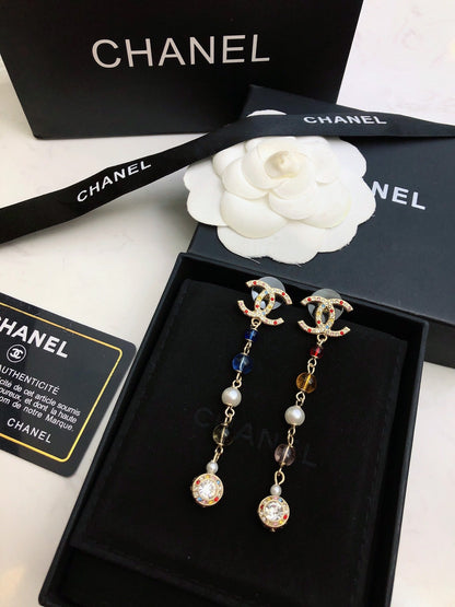 Double C diamond earrings XC0823072403