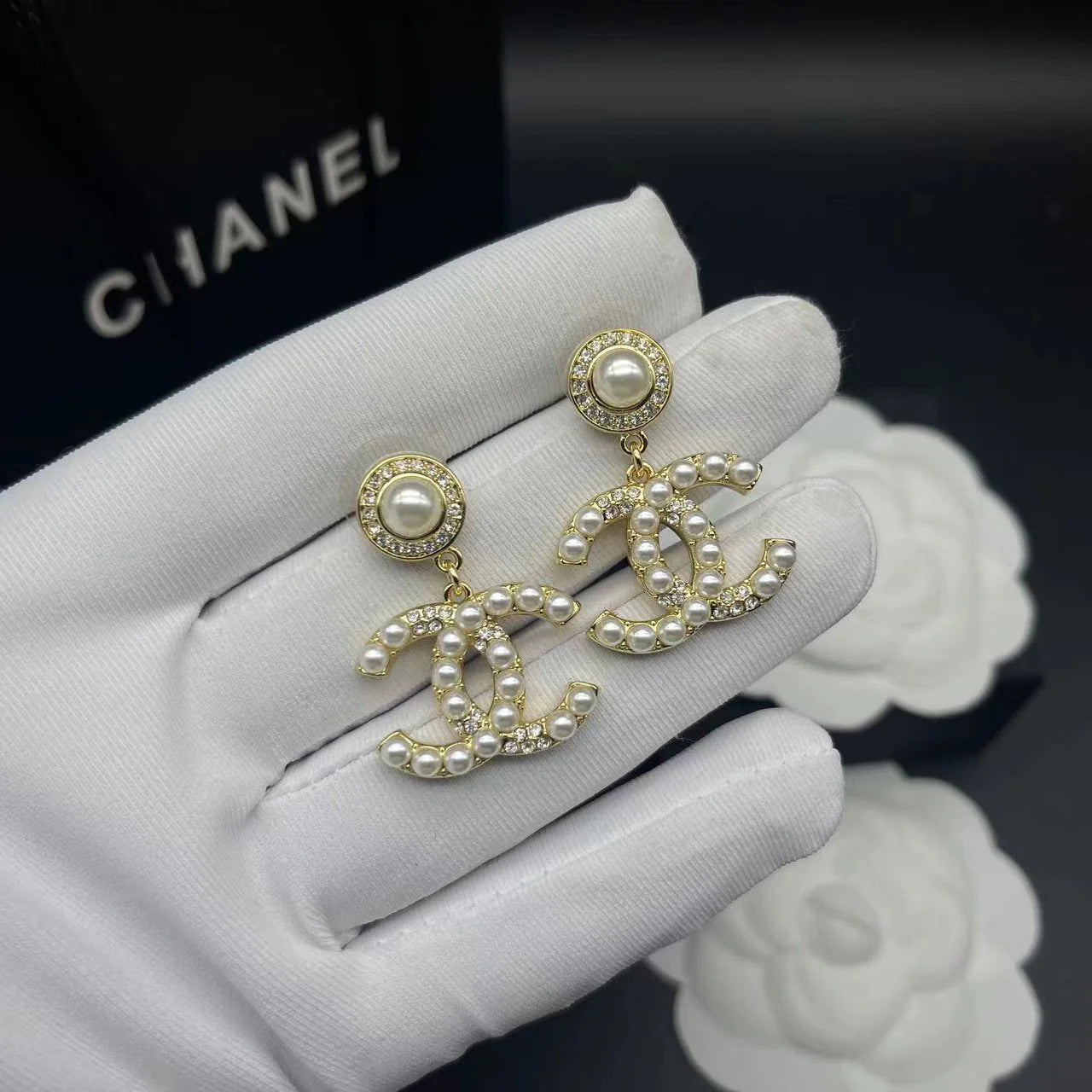 Fashionable Tassel Full Diamond Earrings 1024010313