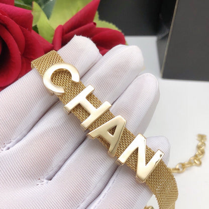 CNL brass letter necklace 0724110603