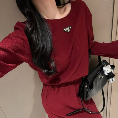 PRD Classic Long Sleeve Maxi Dress Set 0724101106