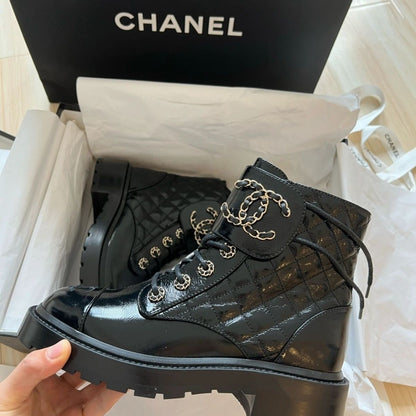 New Versatile Lace Up Small Leather Boots 1023121313