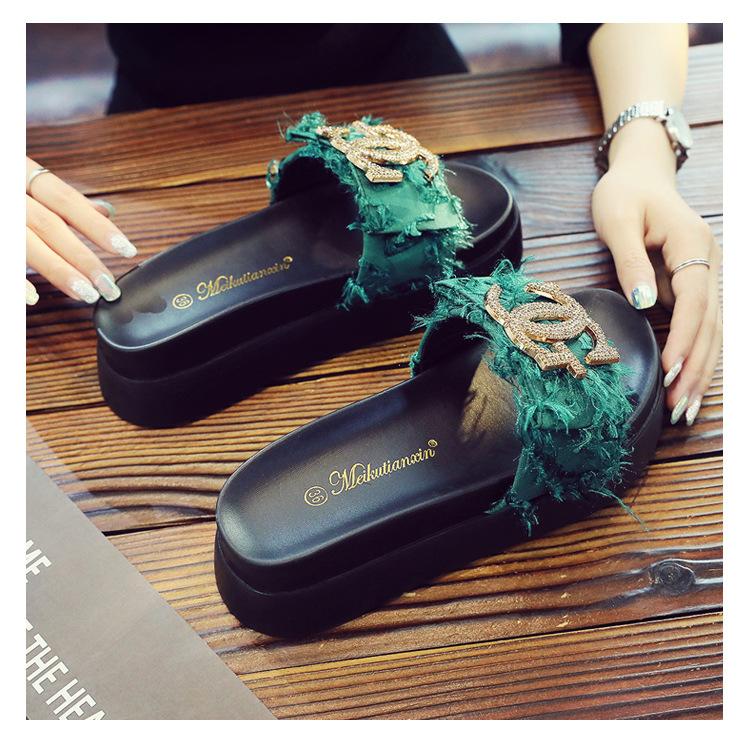 New Summer Fashion All-match Platform Slippers 1024062819