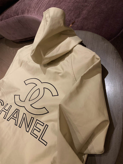 hooded silhouette trench coat XC0823092725