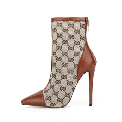 New Fashion Pointed Thin Heel Women's Short Boots PF1023110714