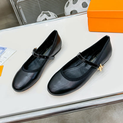 Round toe flat shoes 1824041115