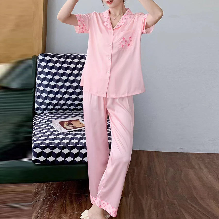 Fashion printed pajama set 1024080111