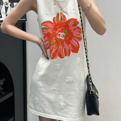 New Fashion Versatile Knitted Vest Skirt 1024041701