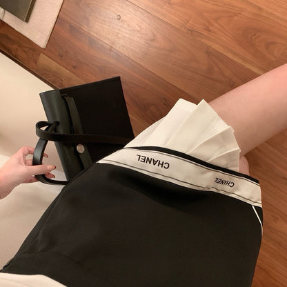 CNL suit letter embroidery contrasting color polo collar short-sleeved T-shirt 0724050903