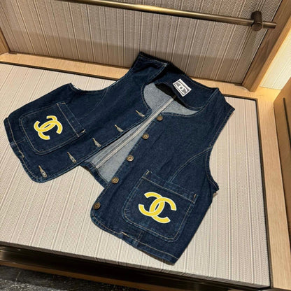 Fashion Joker Denim Vest Wear 1024073119