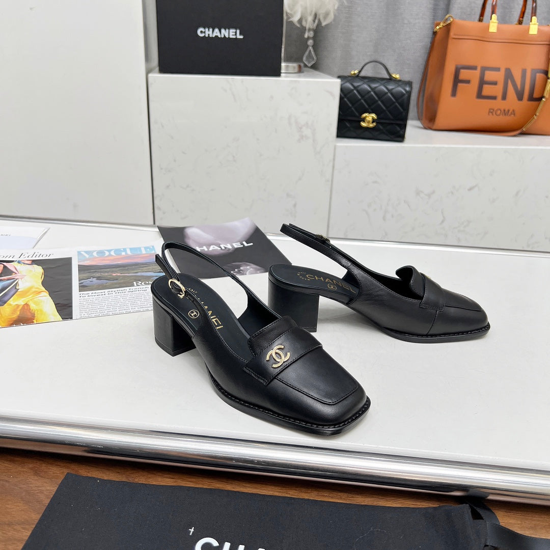 Chane1 top fashion classic flat toe thick heels 0724030818