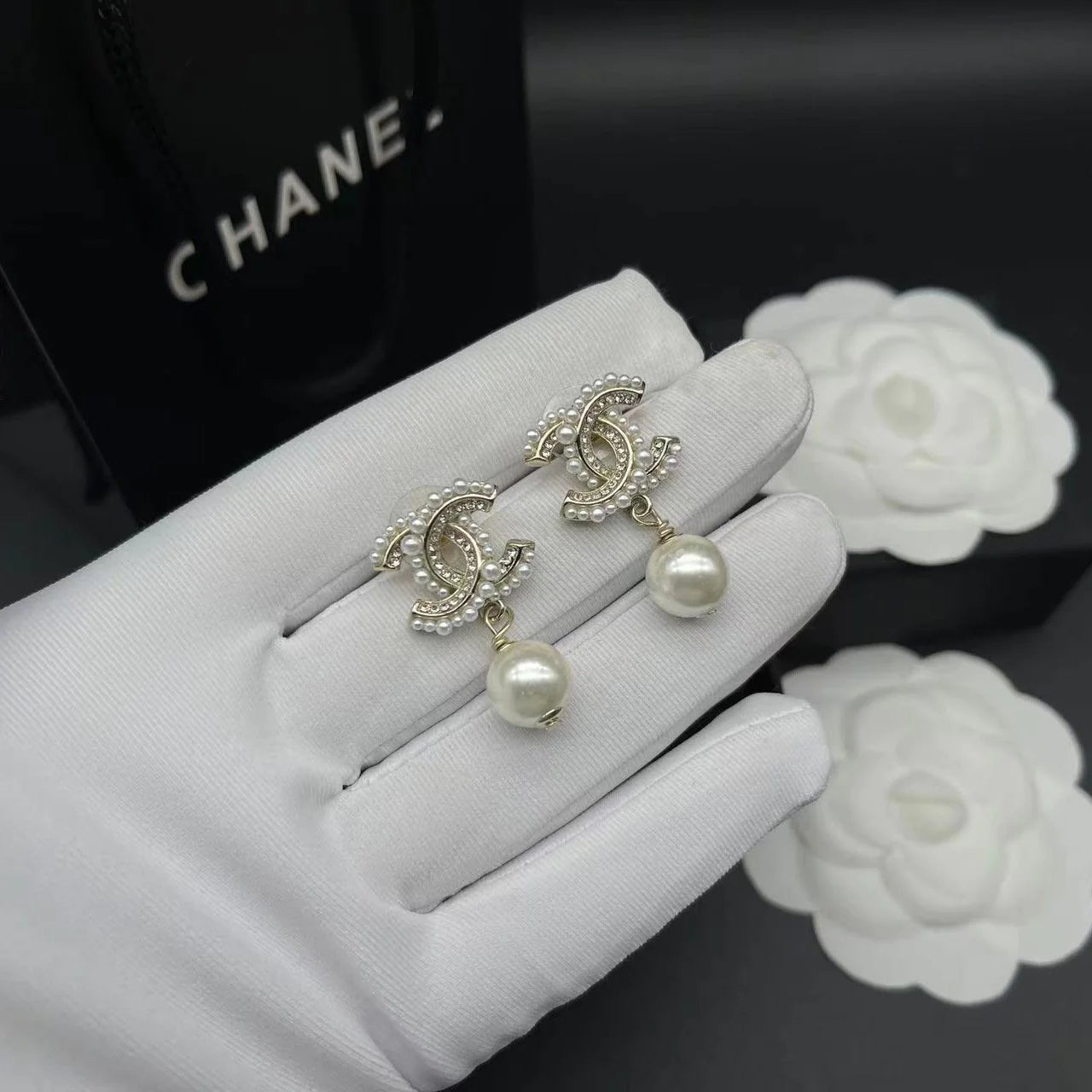 Fashionable Tassel Full Diamond Earrings 1024010313