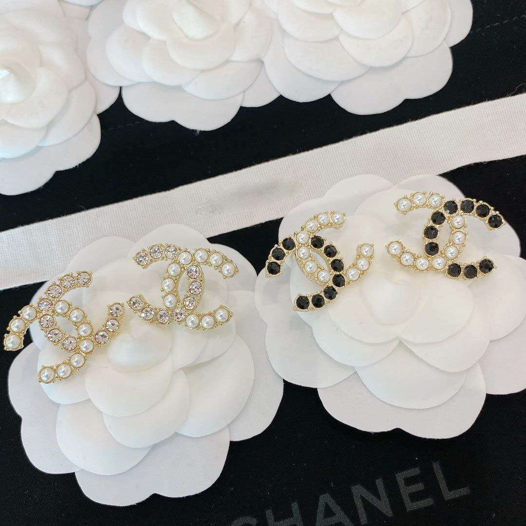 Black And White Masonry Earrings