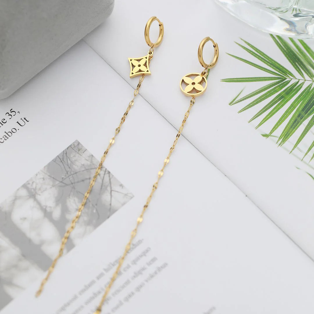 New Fashion Simple Flying Flower Tassel Earrings 1024050904