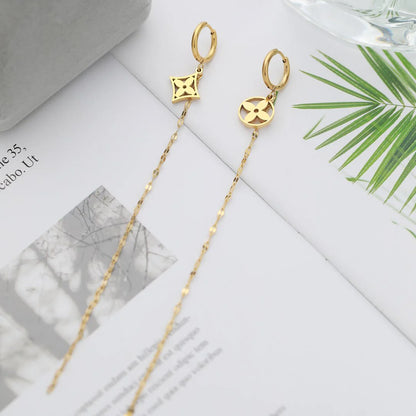 New Fashion Simple Flying Flower Tassel Earrings 1024050904