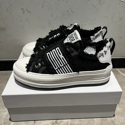 Couple models thick bottom strappy low-top casual shoes　1025042804