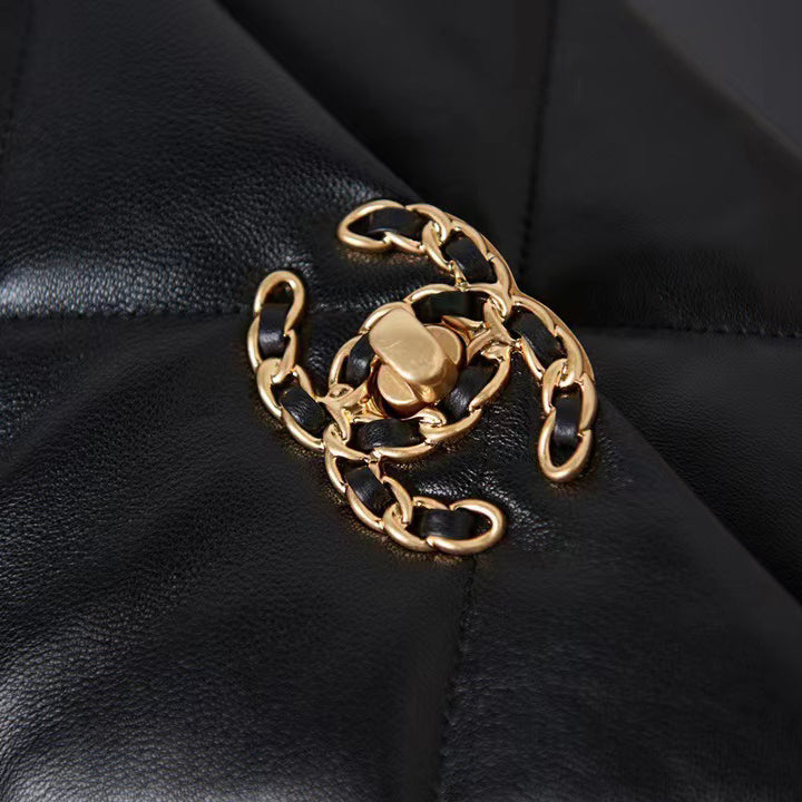 Handbag With Gold&Silver-toned Hardware