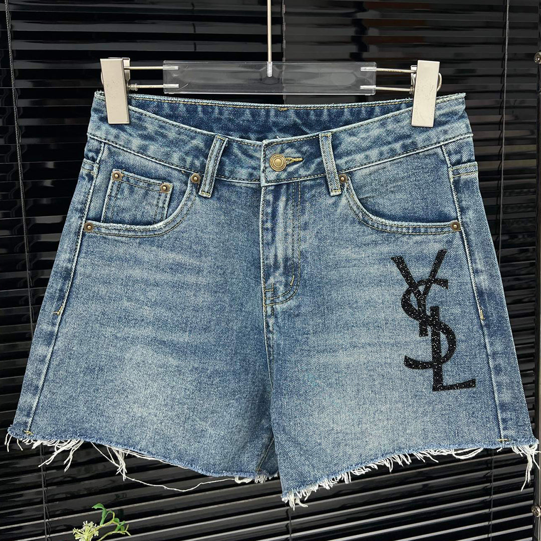 New fashion and versatile denim straight leg shorts 1024032505
