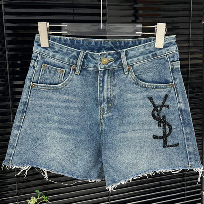 New fashion and versatile denim straight leg shorts 1024032505