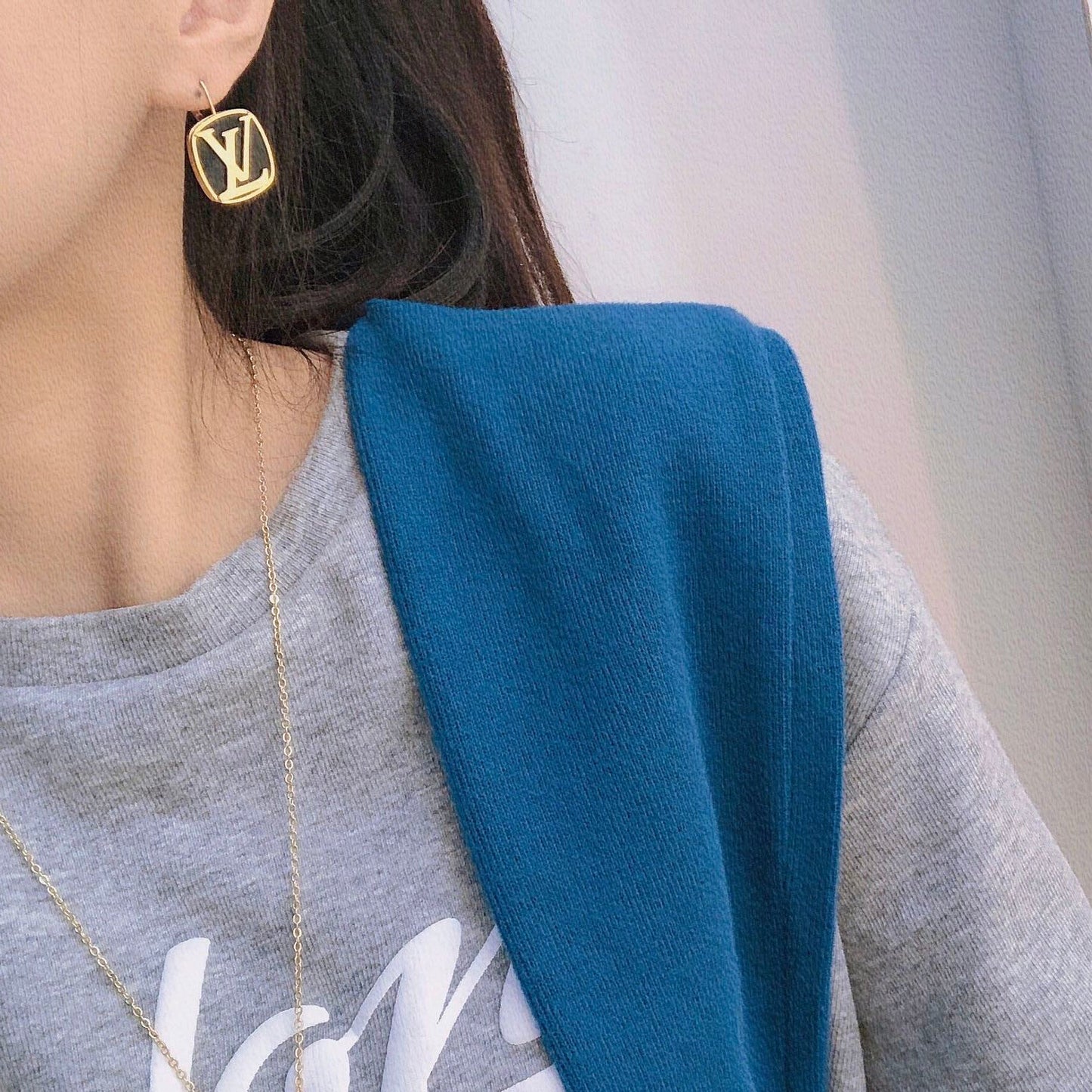 Titanium Steel L-Shaped Earrings 1025092222