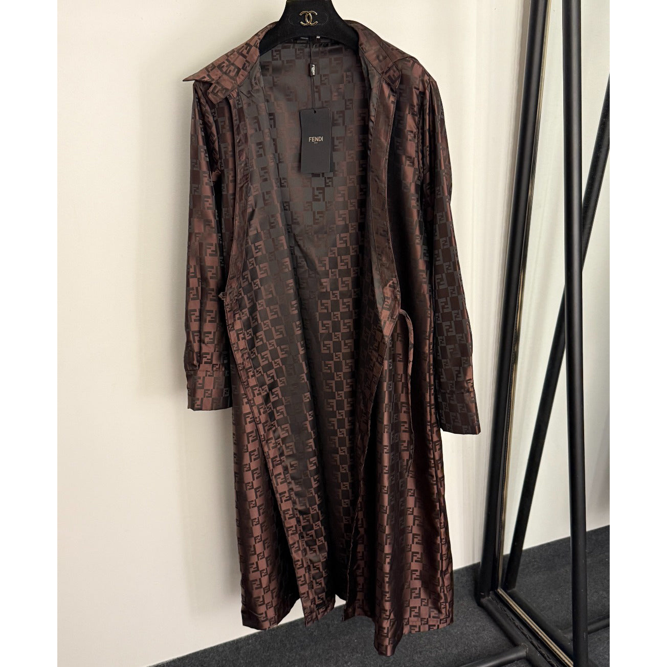 New Vintage Floral F-Letter Jacquard Coat 1025092307